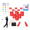 9-Hole Portable Backyard Bucket Golf Game, Fun Sports Toy with Versatile Tee Positions, Corrosion-Resistant 2.76 in / 70.00 Mm Components, Complete Accessories for Family Use#Backtoschool