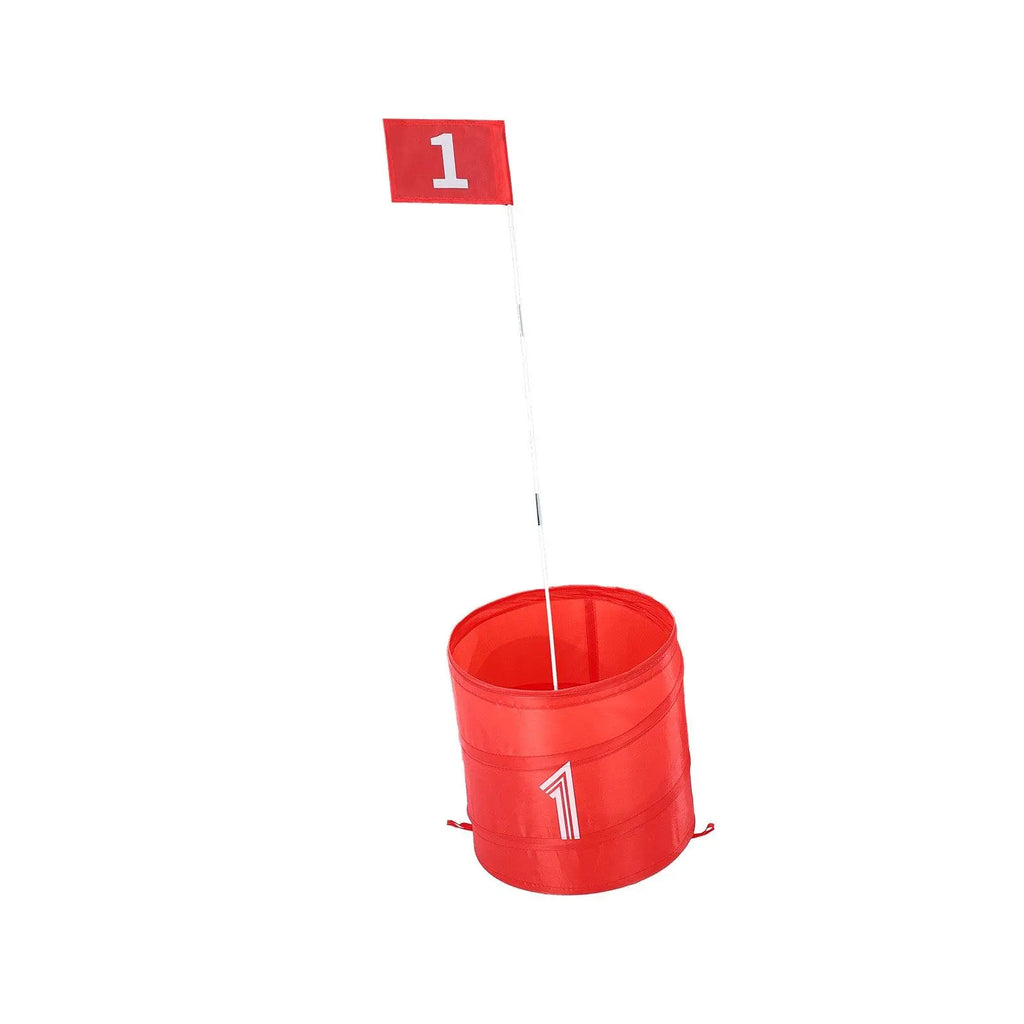 9-Hole Portable Backyard Bucket Golf Game, Fun Sports Toy with Versatile Tee Positions, Corrosion-Resistant 2.76 in / 70.00 Mm Components, Complete Accessories for Family Use#Backtoschool