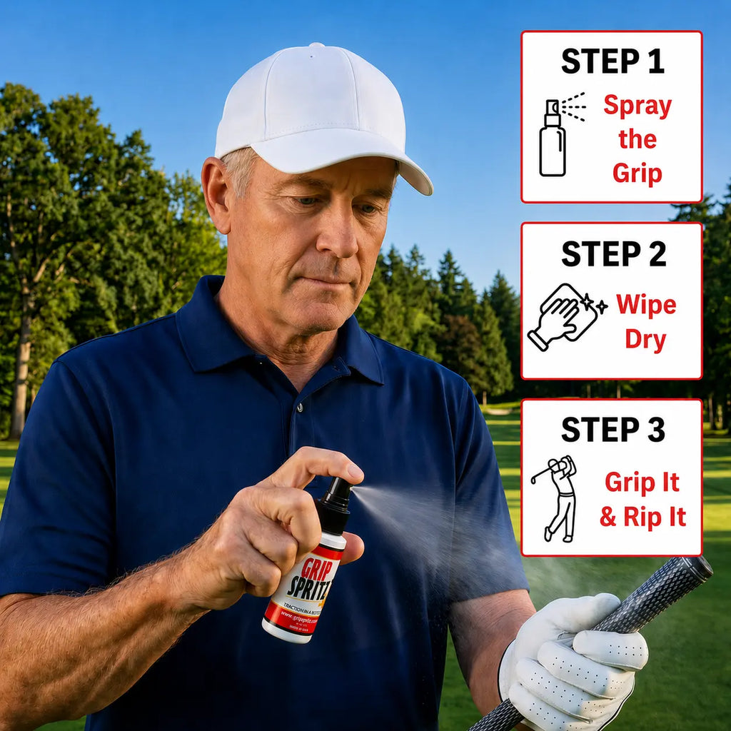 Grip Spritz Golf Grip Spray — Clean, Restore & Preserve Tacky Club Grips | USGA Approved | Original since 2011