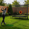 Gaomon 10X8Ft Golf Net, Noise Reducing Impact Panel, Large Area Targets, Ball Blanket & Automatic Ball Return System for Indoor Golf Practice, Outdoor Driving Chipping Training, Steel Frame