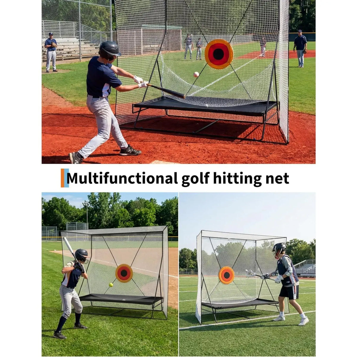Gaomon 10X8Ft Golf Net, Noise Reducing Impact Panel, Large Area Targets, Ball Blanket & Automatic Ball Return System for Indoor Golf Practice, Outdoor Driving Chipping Training, Steel Frame