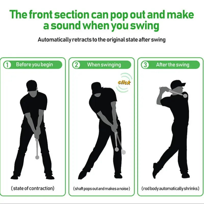Golf Swing Practice Stick, Telescopic Golf Training Aid with Non-Slip Rubber Handle, Golf Training & Warm-Up Practice Stick, Golf Training Tool, Valentine'S Day Gift, Golf Accessory, Golf Equipment