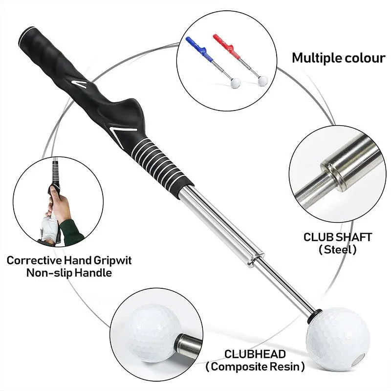 Golf Swing Practice Stick, Telescopic Golf Training Aid with Non-Slip Rubber Handle, Golf Training & Warm-Up Practice Stick, Golf Training Tool, Valentine'S Day Gift, Golf Accessory, Golf Equipment