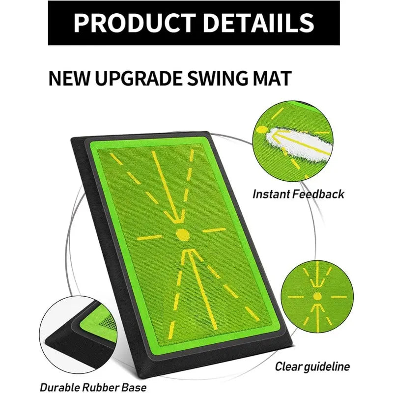 Complete indoor golf practice set with mat and rebounder