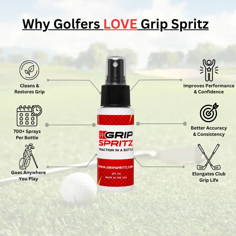 Grip Spritz Golf Grip Spray — Clean, Restore & Preserve Tacky Club Grips | USGA Approved | Original since 2011